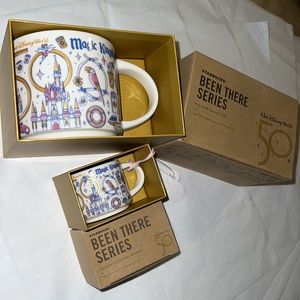 (2) DISNEY Magic Kingdom “BEEN THERE MUGS” Starbucks Disney 50th Anniversary